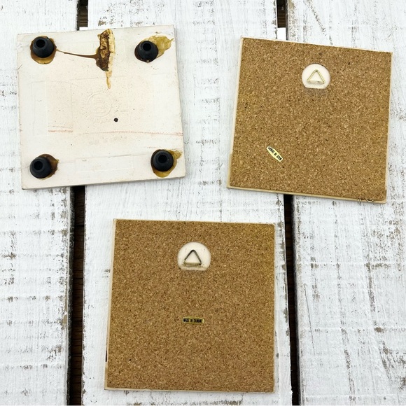 Vintage 3pc Memphis Nashville Tennessee America 5”x5” Ceramic Coaster/Decor Set - Picture 2 of 6